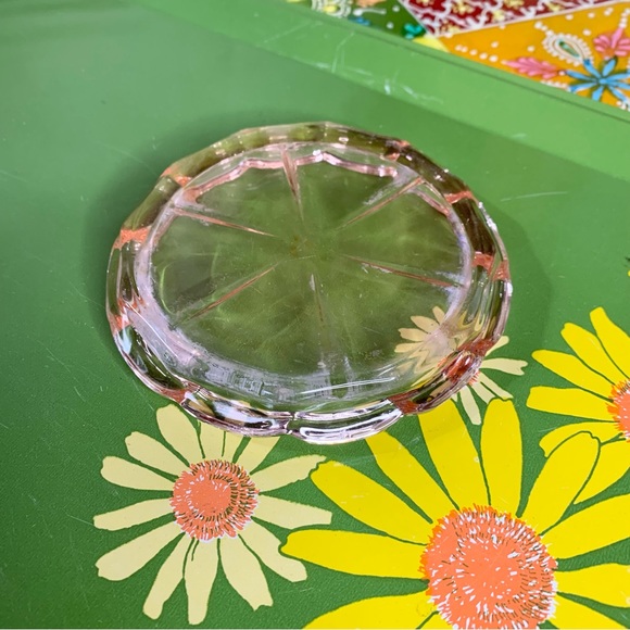 Pink Depression Glass Coaster - Picture 2 of 5